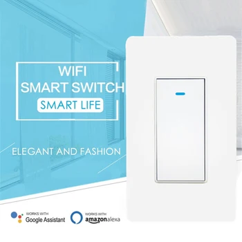 

Tuya Wi-Fi Button Touch Switch WIFI Smart Switch APP Remote Control Alexa Google Home Voice Control wifi switch assistant