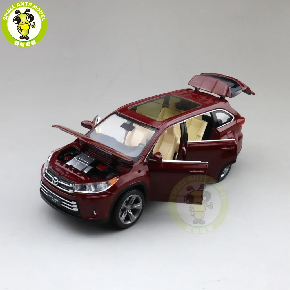 1/32 JACKIEKIM Highlander SUV Diecast Metal Model CAR Toys for kids children Sound Lighting Pull Back gifts