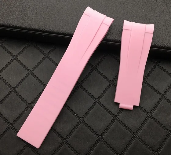 Pink strap 20 мм ремешок для часов резиновый силиконовый ремешок для часов комбинированная Пряжка подходит для ролевого ремня для Daytona Submariner DEEPSEA GMT OYSTERFLEX - Цвет ремешка: Pink strap