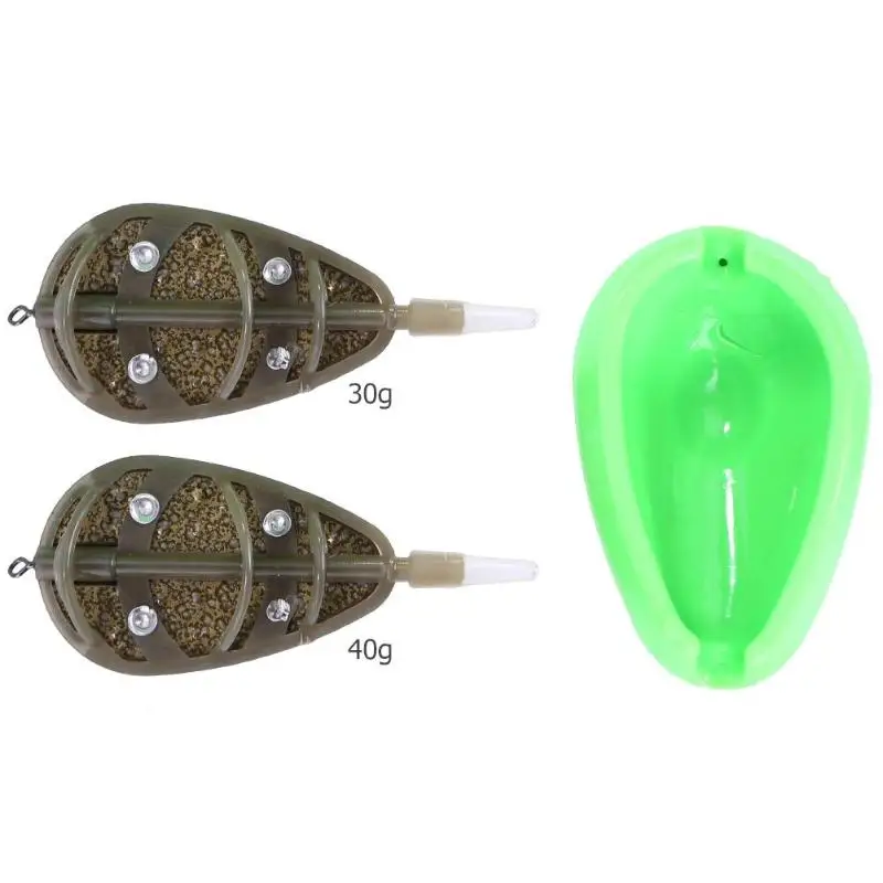 

Hot Sale Feeder Mould Set Reusable Feeder Fishing Method Flat Troughs with Mould Carp Lead Sinker for Fishing Parts