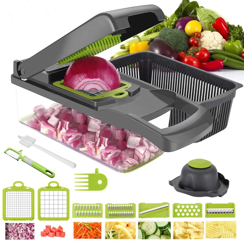 Vegetable Chopper Mandoline Slicer Dicer For Fruits Vegetables, Professional Onion Cutter Vegetable Dicer Food Chopper