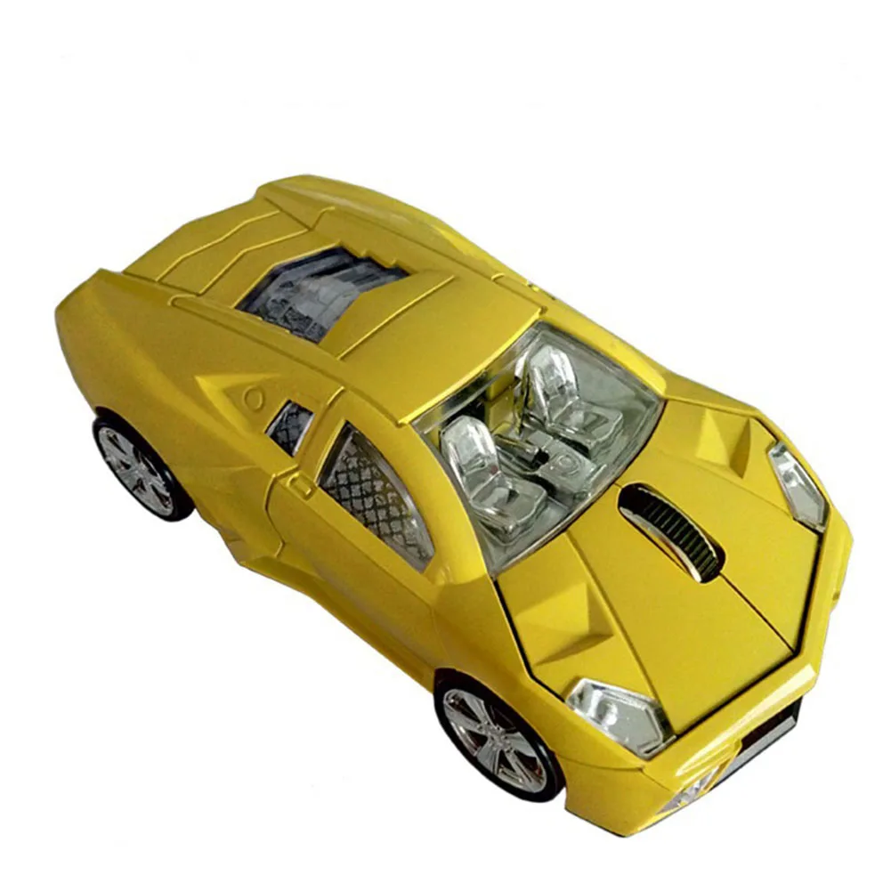 2.4GHz Computer Accessories Optical Mice USB Interface 2 Keys Wireless Mouse Battery Powered Scroll Car Shape Ornament Universal