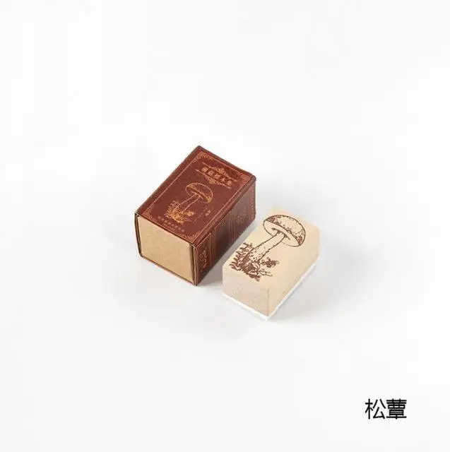 Винтажный гриб образец штамп DIY деревянные резиновые штампы для stationery канцелярские принадлежности Скрапбукинг Стандартный штамп - Цвет: 2