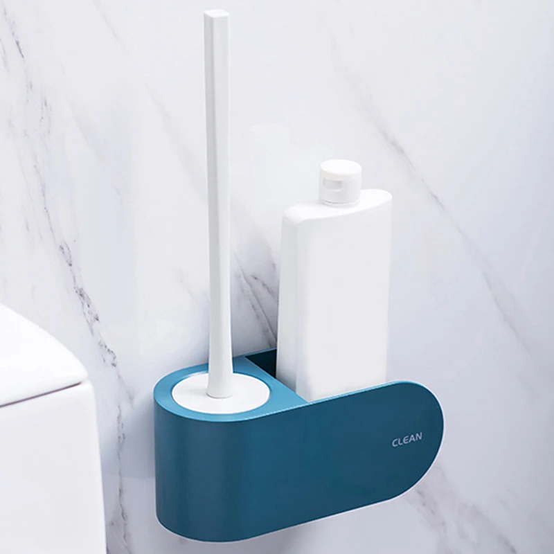 

Wall Hanging Bathroom Brushes Long Handle No Dead Angle Soft Hair Toilet Brush Set Cleaning Brush Bathroom Cleaning Brush