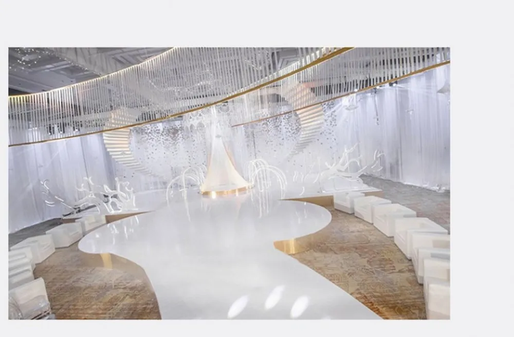 Wedding Centerpieces Favor White color mirror wedding carpet aisle runner 1M 1.2M 1.5M 2M wide dance floor christmas carpet