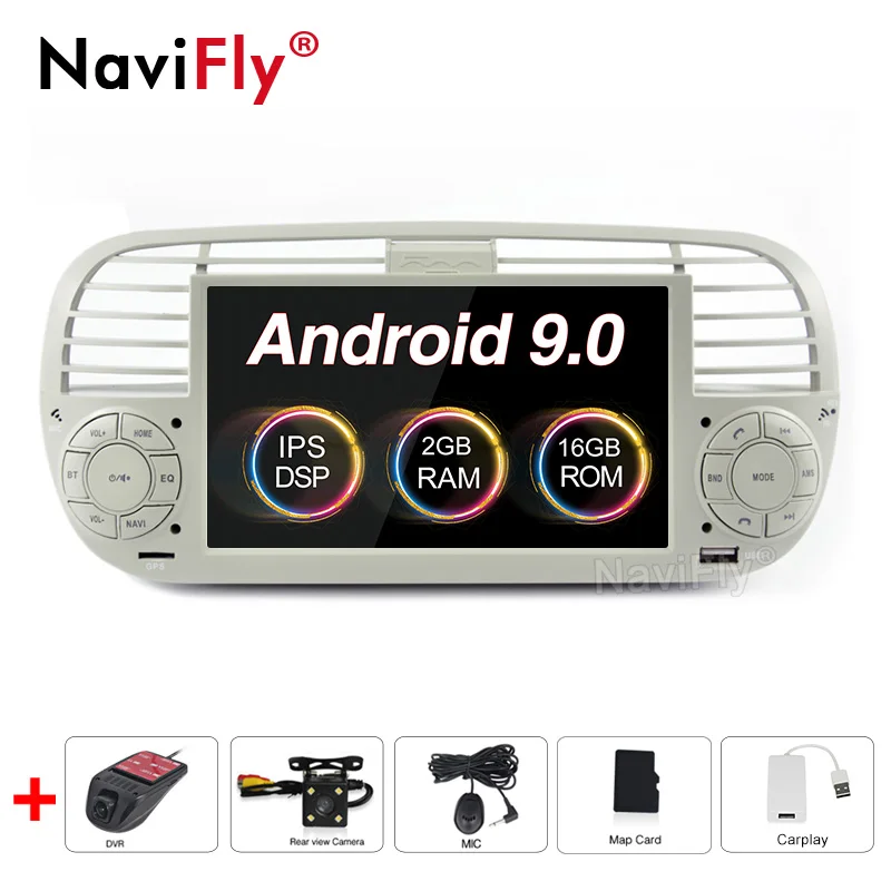 Новинка! Ips DSP Android 9,0 автомобильный dvd-плеер gps для FIAT 500 аудиосистема Автомобильный gps навигация для FIAT 500 ноутбук OBD - Цвет: Camera  DAB player