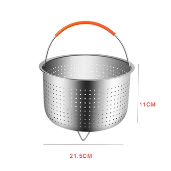 

Steamer Stainless Steel Rice Cooking Steam Basket Pressure Cooker Anti-scald Steamer Multi-Function Fruit Cleaning Basket