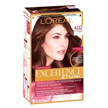 Крем-краска стойкая для волос L'Oreal Paris «Excellence», пленительный каштан, тон 4.02