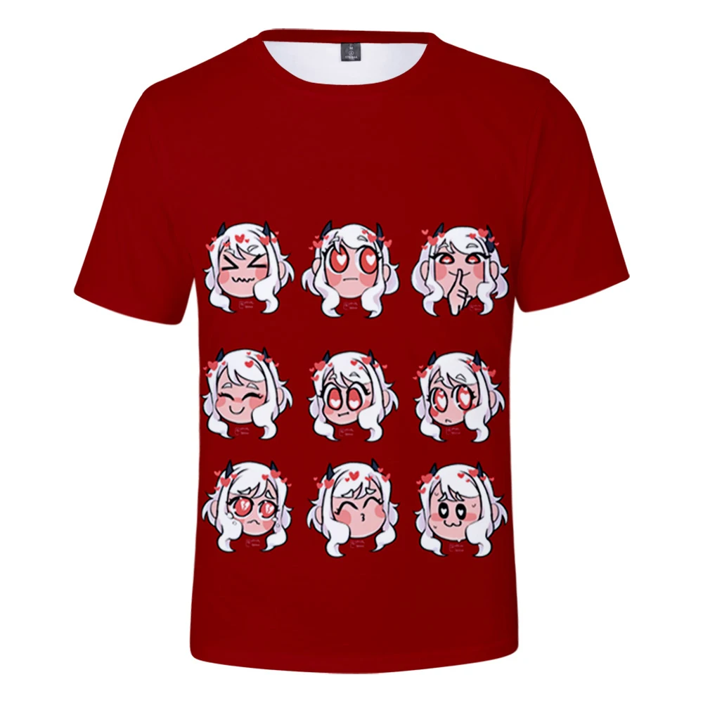 

Trendy Popular Helltaker Short Sleeve 3Dtshirt Harajuku High Quality men's Fashion 3D Print Classic T shirt Game Cosplay tops