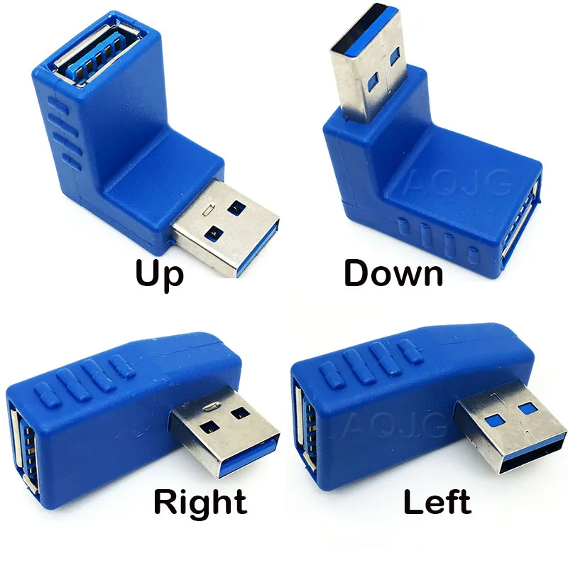 Plug-Adapter Converter Connector Left-Angle Male-To-Female 90-Degree Usb-3.0 AQJG Wholesale