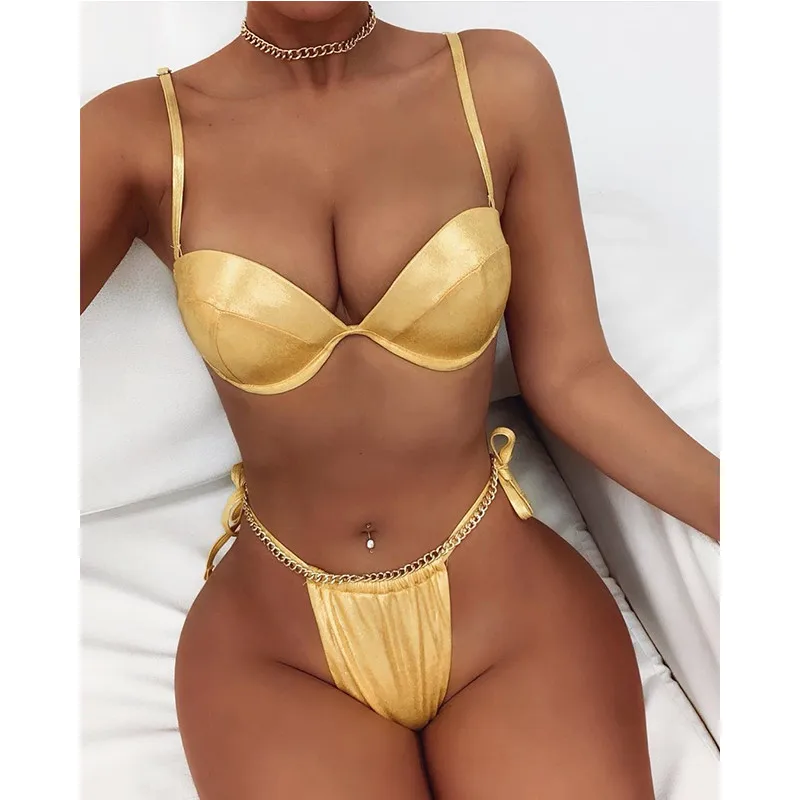 Sexy Push Up Women Swimming Bikini Set Summer Casual Holiday Swimsuit Brazilian Swimsuit Beachwear Bathing maillot de bain femme