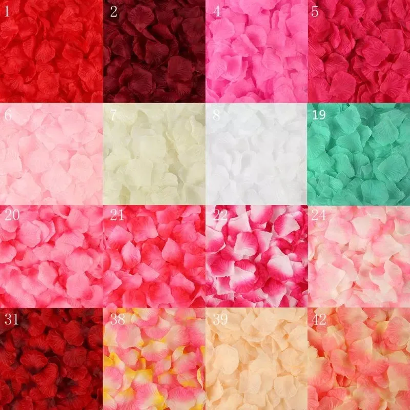 1000-3000pcs Silk Rose Petals Artificial Flowers Simulation Rose