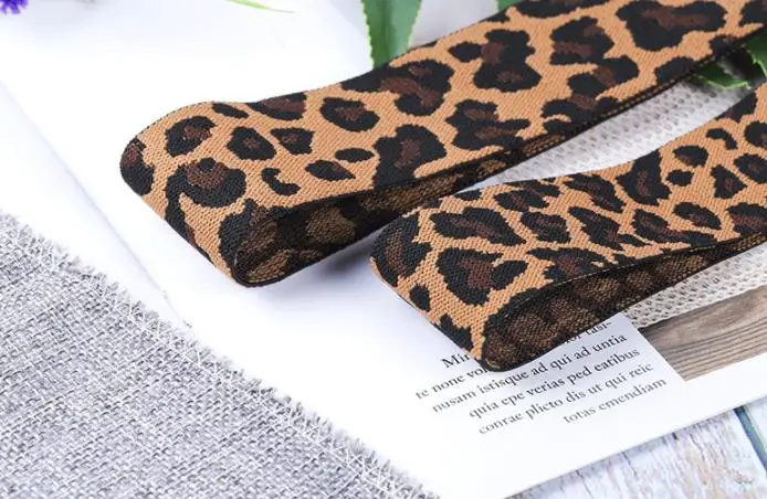 40 мм ширина 5 м/10 м леопардовая эластичная лента-пояс DIY Швейные аксессуары для изготовления повязки на голову сумки для одежды эластичные штаны