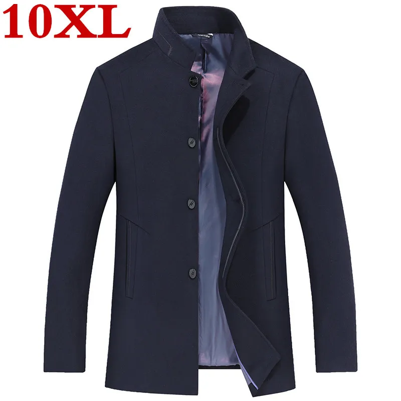 Большой размера плюс 10XL 9XL 8XL зимняя куртка мужская утолщенная шерстяная