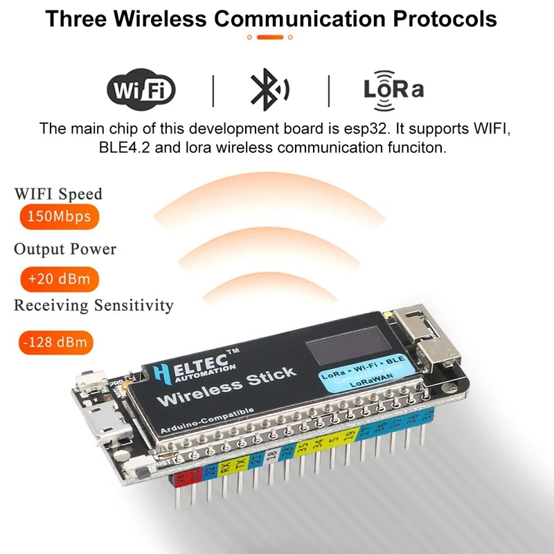 Esp32 макетная плата с 0,49 дюймовым oled-дисплеем Поддержка Wi-Fi Bluetooth, 240 МГц Esp32 Sx1276 Lorawan 64M-Bits Flash с 868/91