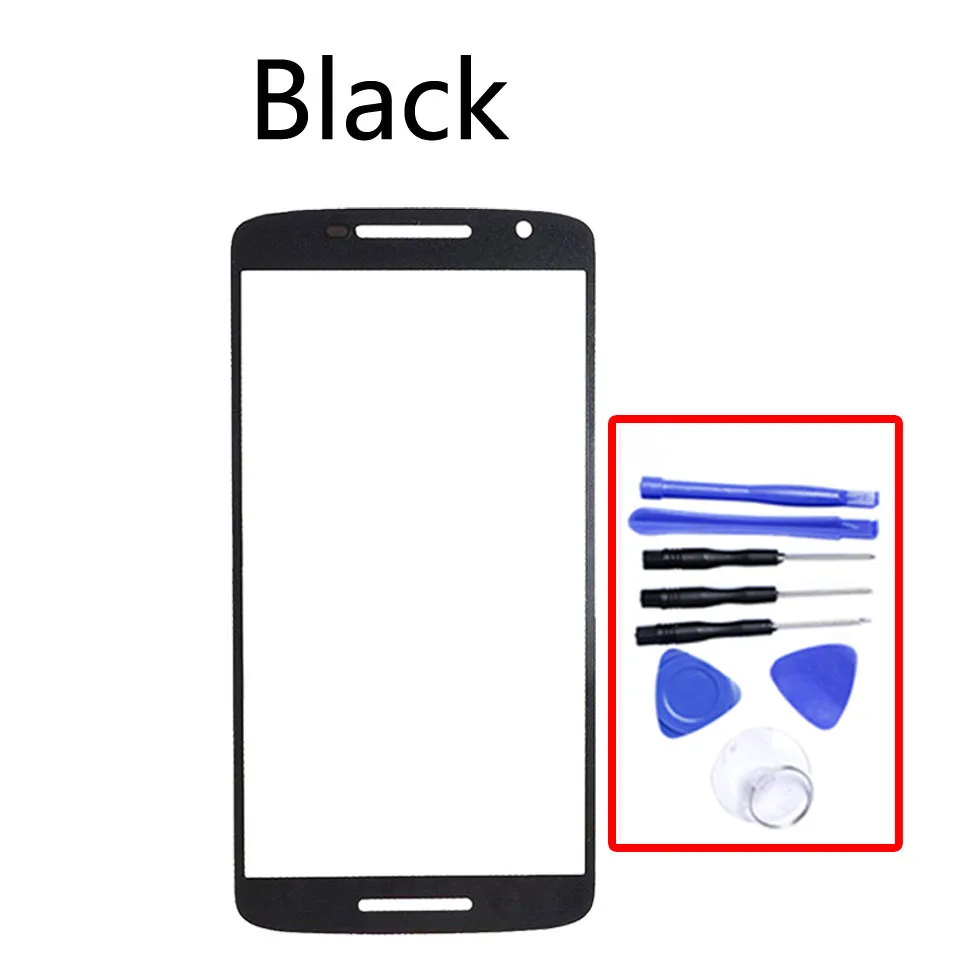 5," сенсорный экран для Motorola Moto X Play XT1562 сенсорный экран стекло передней панели объектива внешнее стекло ЖК-дисплея - Цвет: Black-With tool