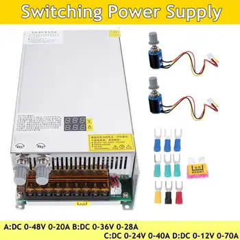 

NEW Adjustable 1000W switching power supply with LCD Digital Display adjustable power supply AC 110/220V TO DC 12V 24V 36V 48V