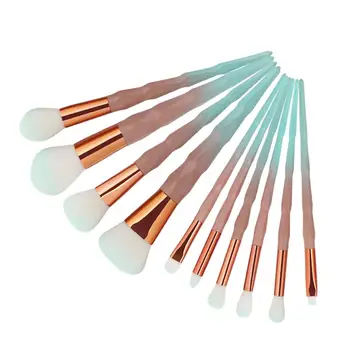 

10Pcs Makeup Brushes Set Diamond Crystal Handle Blending Foundation Powder Eyeshadow Eyebrow Brush Beauty Make Up Tools