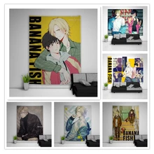 

Banana Fish Ash Lynx x Okumura Eiji Tapestry Art Wall Hanging Sofa Table Bed Cover Home Decor Dorm Gift