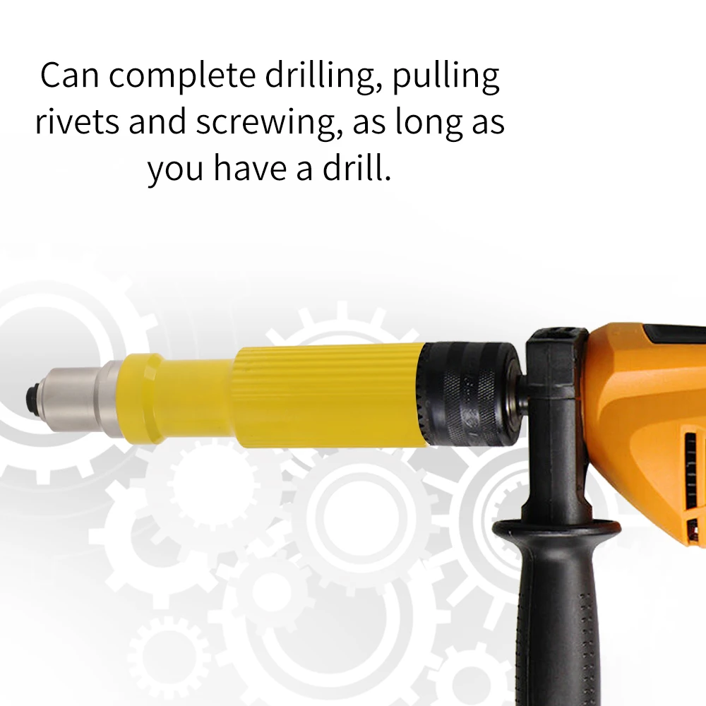 Electric Rivet Nut Gun Machine Riveting Tool Cordless Riveting Drill Adapter Riveter Insert Nut Tools for 3.2-4.8mm