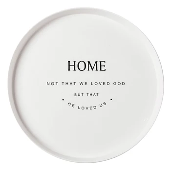 

HOT Round Plastic Plates Breakfast Tray Fast Food Snack Dessert Serving Tray Plates(B)