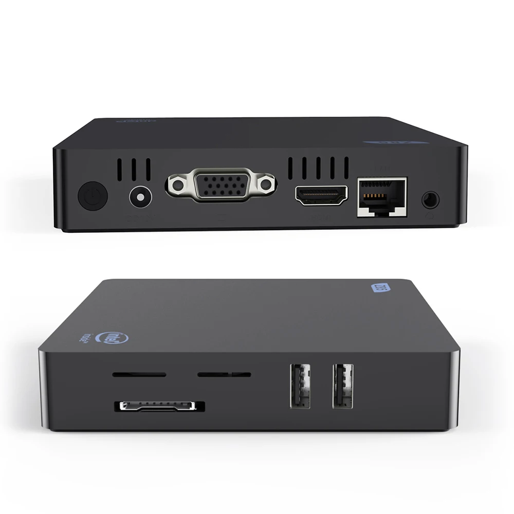 Z85 Мини ПК Windows 10 ядерным процессором Intel Atom X5-Z8350 4 ядра 2G/4 ГБ, 64 ГБ, 1000 м двухъядерный процессор Wi-Fi Smart set top TV BOX медиа плейер Minipc VGA Порты и разъёмы