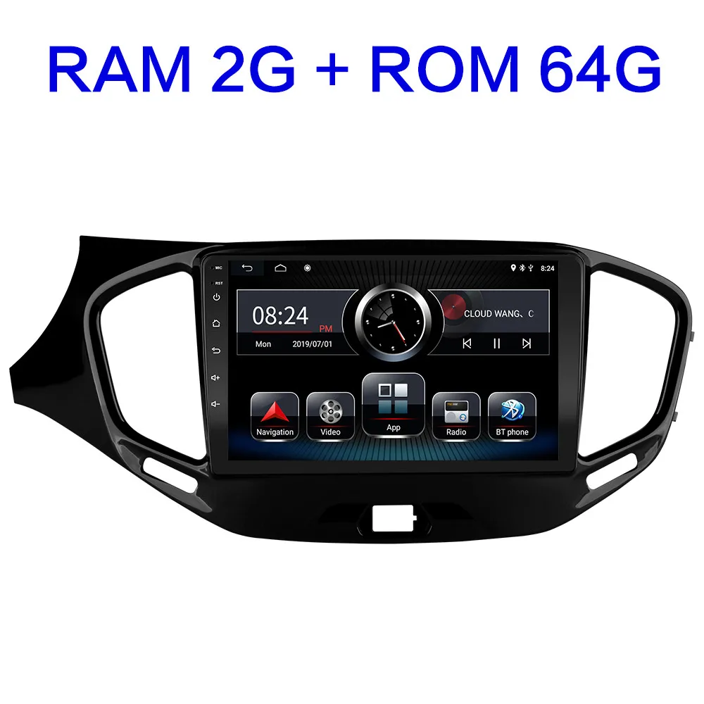 2G ram Android 9,0 для LADA Vesta Cross Sport автомобильный Радио gps 2din автомобильный мультимедийный видео плеер - Цвет: A-2G-64G