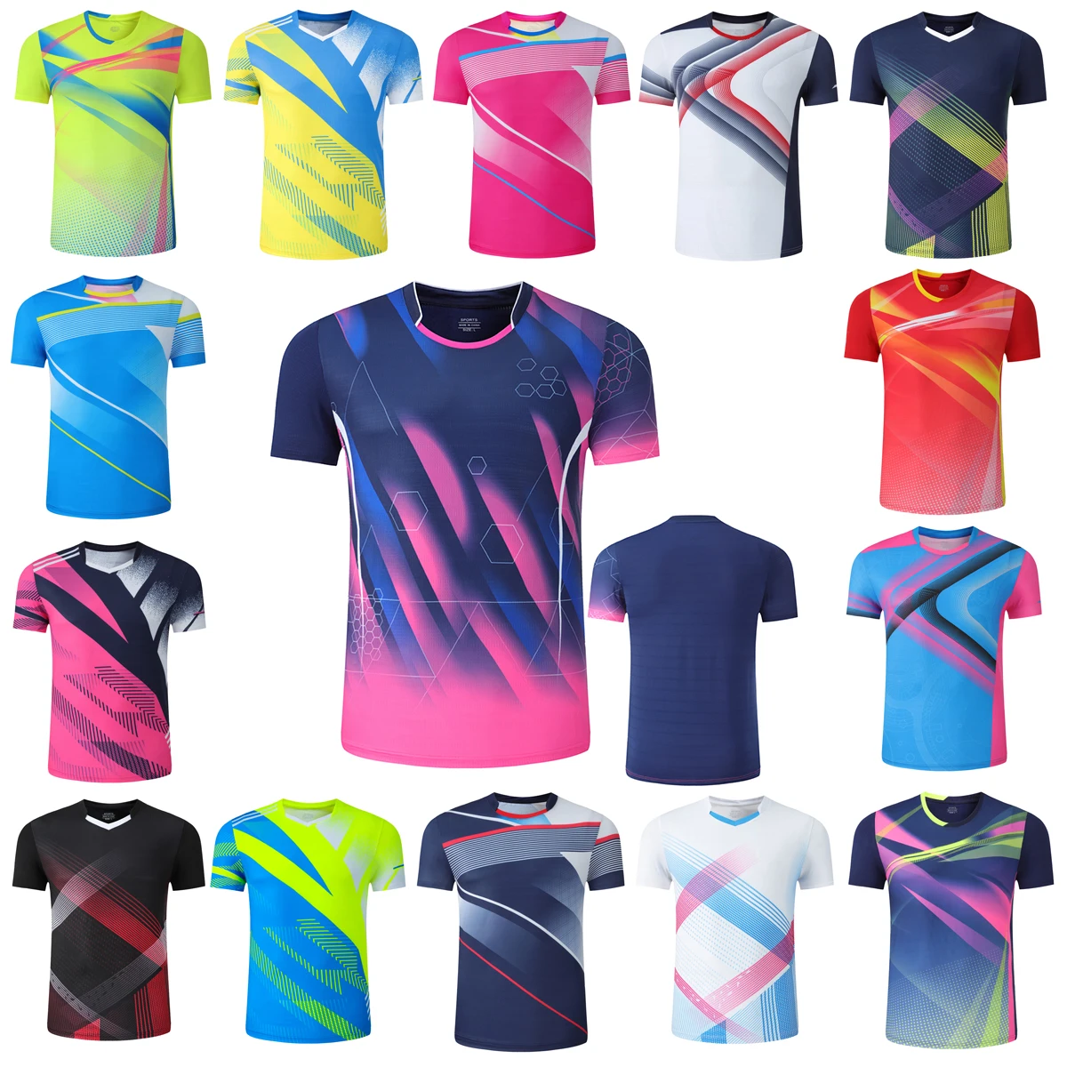 T-shirt de tennis de table pour hommes, femmes et enfants, maillots de ping-pong pour garçons et filles, maillots de gym pour le football