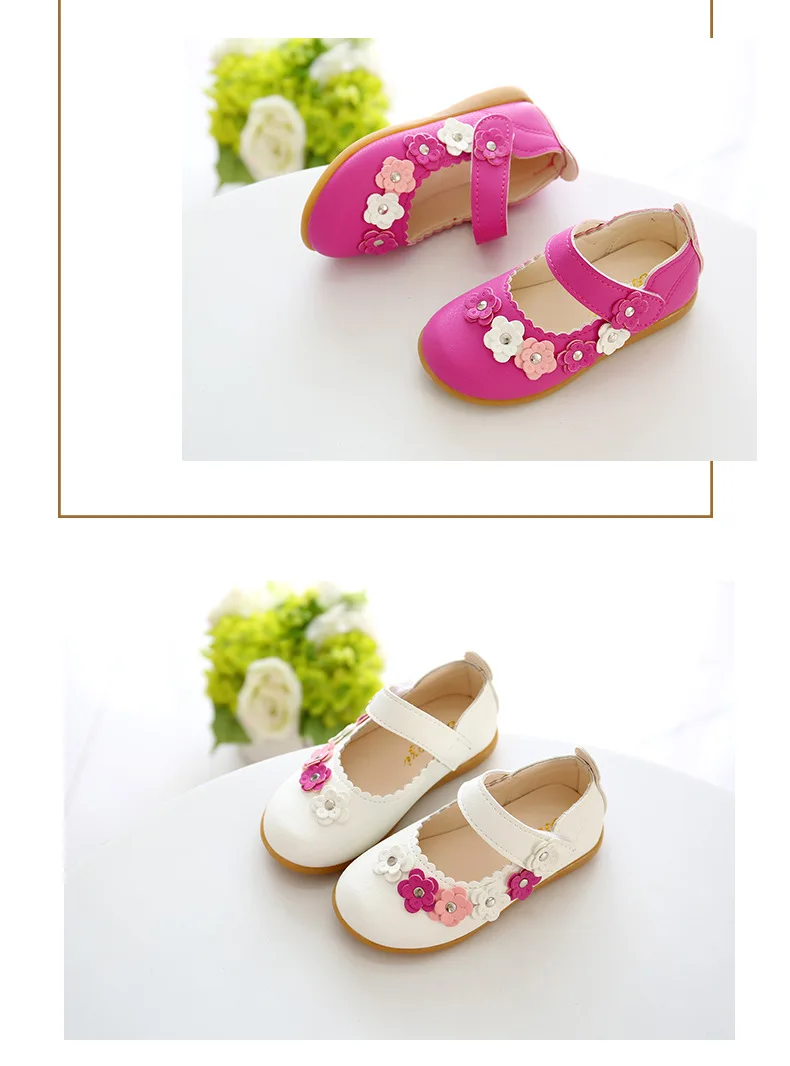 extra wide children's shoes Princess Shoes for Girls Soft Baby PU Leather Infant Cute Toddler Children Kids Party Flower Spring Summer Shoes girls leather shoes