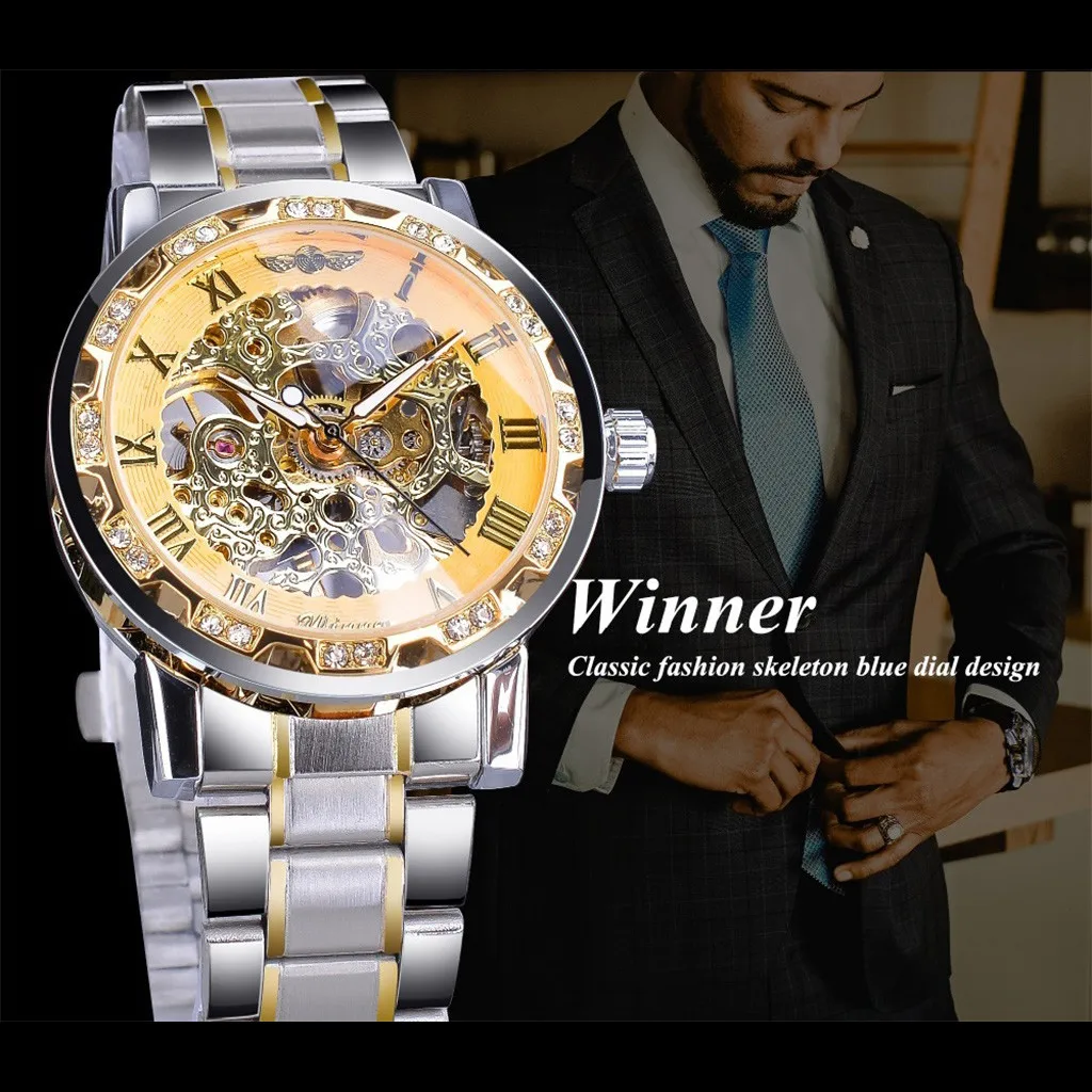 

Men's Watch Fashion Hollow Luxury Design Business Fashion Mechanical horloges mannen reloj hombre marca de lujo zegarki meskie