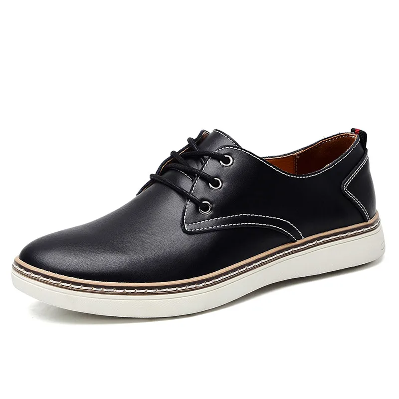 black Men Genuine Leather Shoes Slip On Black Shoes Real Leather Loafers Mens Moccasins Shoes Italian Designer Shoes - Цвет: black