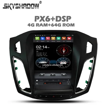 

Vertical Tesla Car DVD Player PX6 DSP IPS Android 9.0 4G +64GB LTE Bluetooth 5.0 Wifi GPS Radio For Ford Focus C Max 2012 - 2018