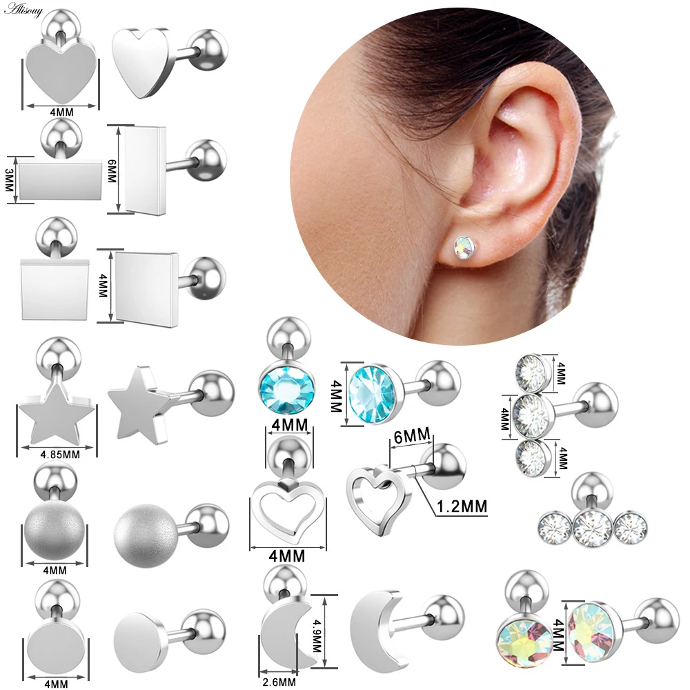 Loliás 24 Pares Pendientes Pequeños Acero Quirúrgico Hipoalergénicos CZ Ópalo Turquesa Geométrico Estrella Corazón Flor Plata Piercing Oreja Mujer Loliás 24 Pares Pendientes Pequeños Acero Quirúrgico Hipoalergénicos CZ Ópalo Turquesa Geométrico Estrella Corazón Flor Plata Piercing Oreja Mujer