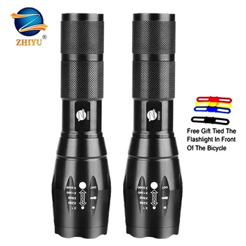 

ZHIYU T6 1200 Lumens Led Tactical Flashlight Water Resistant Handheld Torch with 5 Modes and Adjustable Focus (New Version)