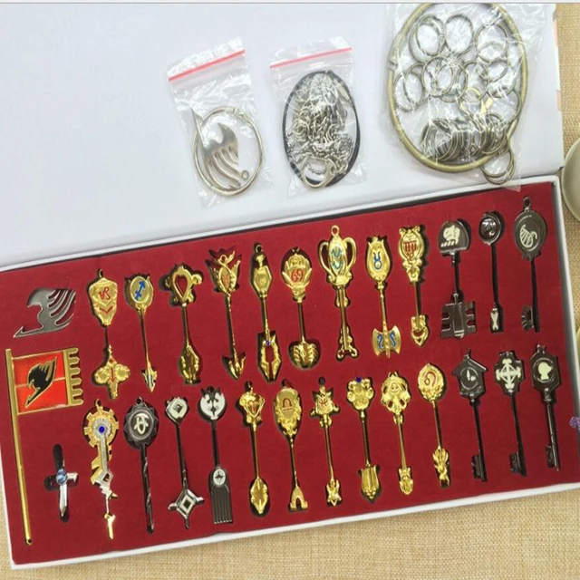 Mixed 1set Fairy Tail Lucy Key Chain Pink Tattoo Heartfilia Sign Of The Zodiac Metal Keychain Valentine Jewelry With Box Packing Key Chains Aliexpress