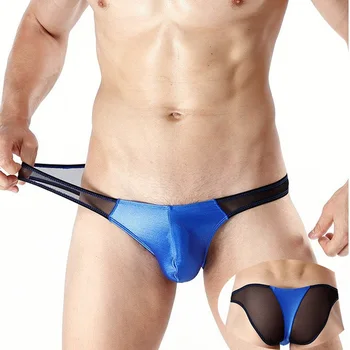 

Men Briefs Jockstrap Bugle Pouch Micro Panties Satin Mesh Translucent Underwear Sissy Slip Homme Thongs Sexy Lingerie Gay Tanga