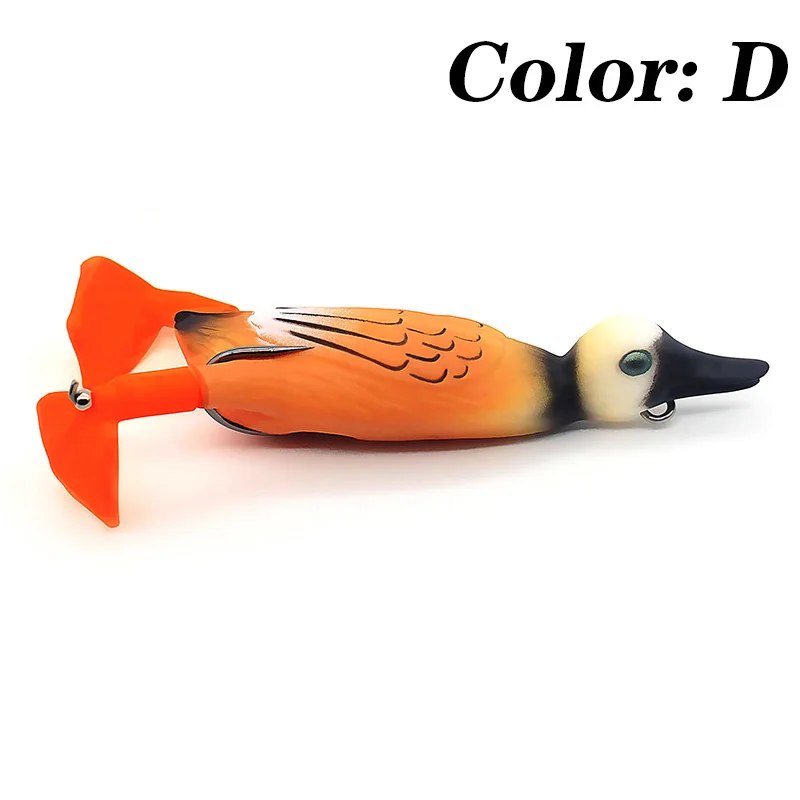 1Pcs Double Propeller Flipper Duck Fishing Lures Ducking Frog Soft Bait 9.5cm 11.2g 3D Eyes Artificial Swimbait Day Bass Tackle