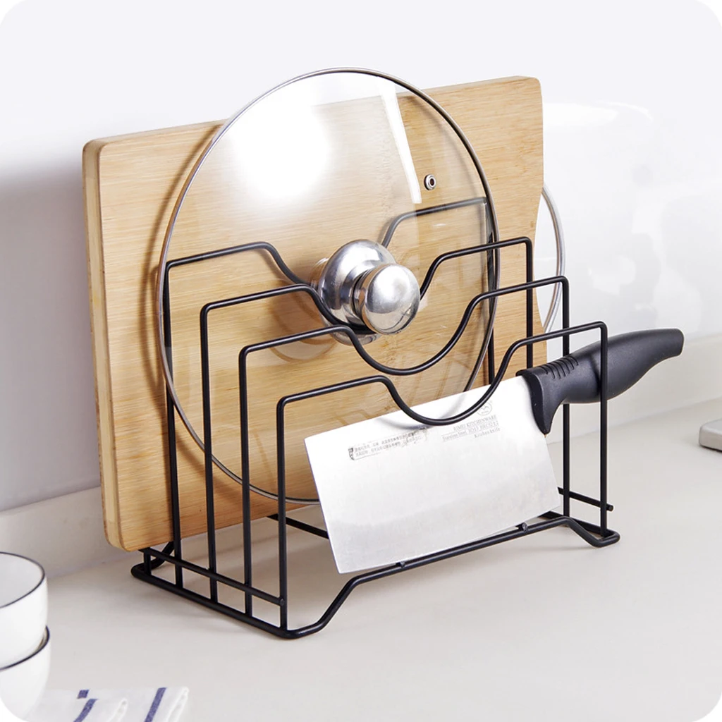 

Pot Lid Rack Holder Lid Organizer Kitchen Pot Storage Pan Cover Cabinet Pantry Holder Multifunctional Kitchen Storage Rack