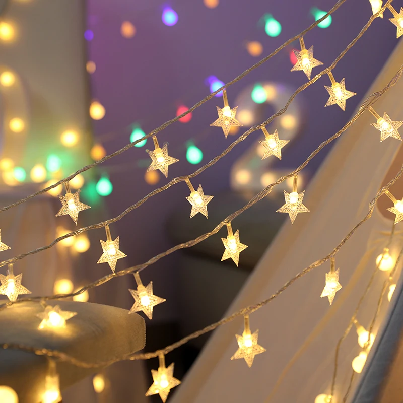 Stars String Lights USB Garland LED Ball Light Chain Lamp Holidays Lighting New Year Bedroom Party Decoration Christmas Outdoor Stars String Lights USB Garland LED Ball Light Chain Lamp Holidays Lighting New Year Bedroom Party Decoration Christmas Outdoor