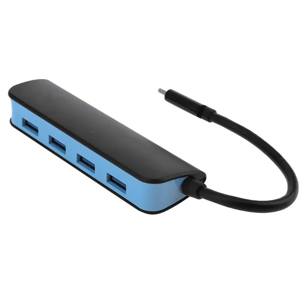 С Светодиодный индикатор usb-хаб сплиттер 4-в-1 USB3.1 Тип-C 4 Порты usb-хаб с кабелем для ПК компьютер Plug& Play