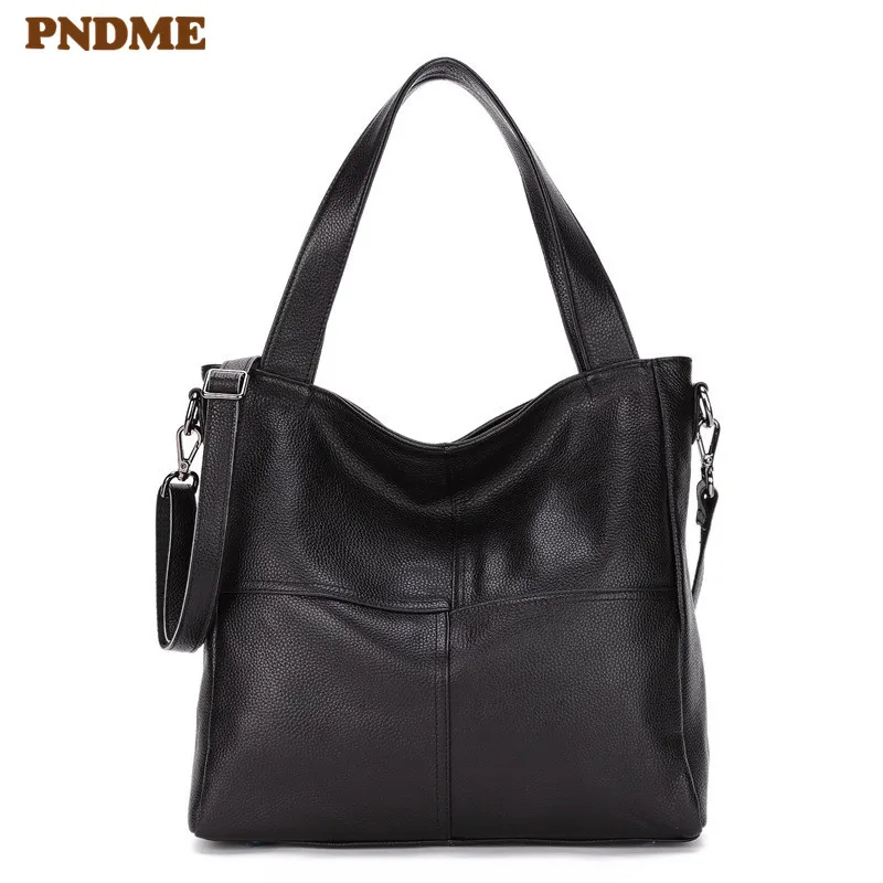 Natural genuine leather ladies handbag casual vintage hand stitching soft first layer cowhide women's daily weekend shoulder bag |