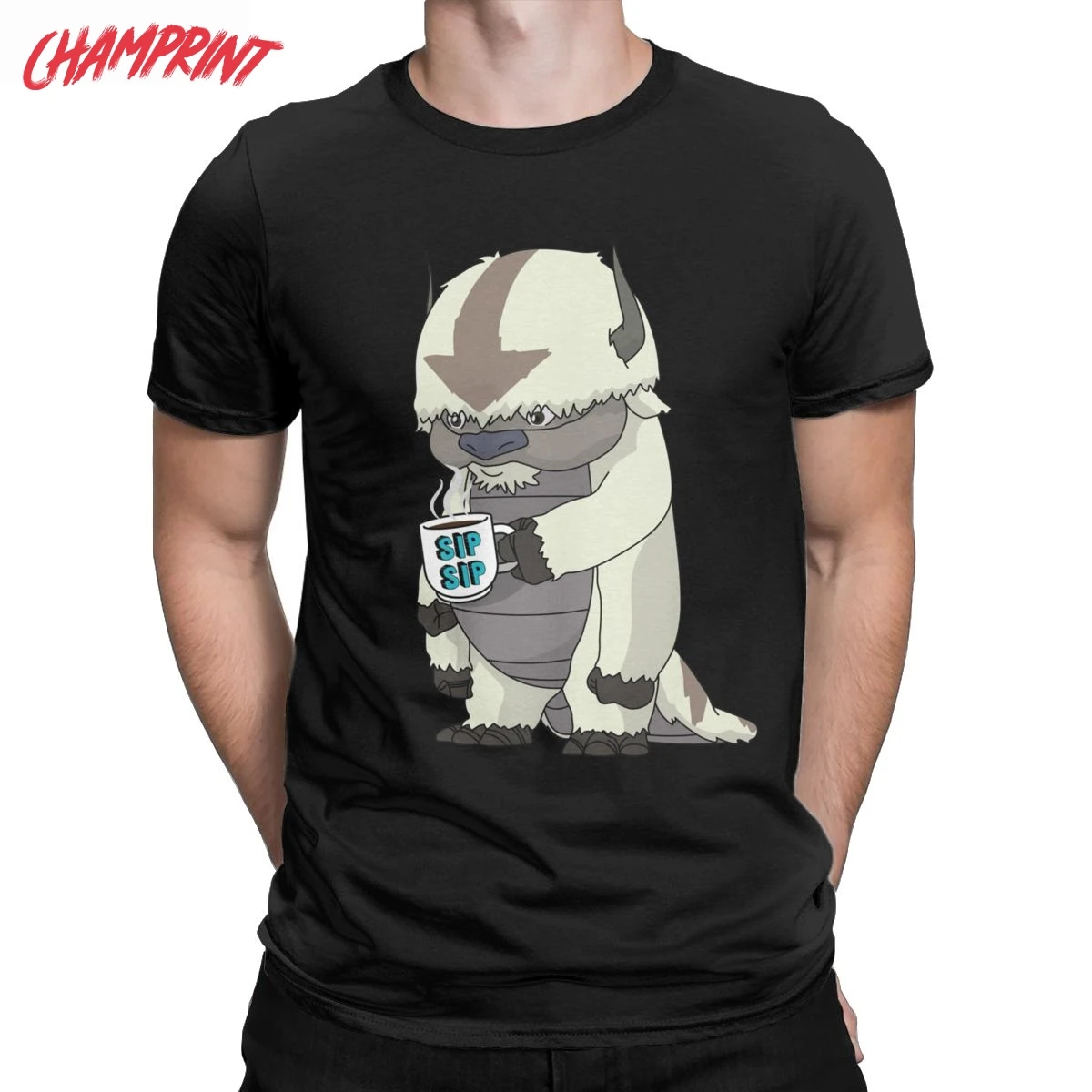 Uomo Appa Sip Sip Avatar The Last Airbender T Shirt Abbigliamento In Puro Cotone Vintage Manica Corta Collo Tondo Tees T-Shirt Di Grandi Dimensioni