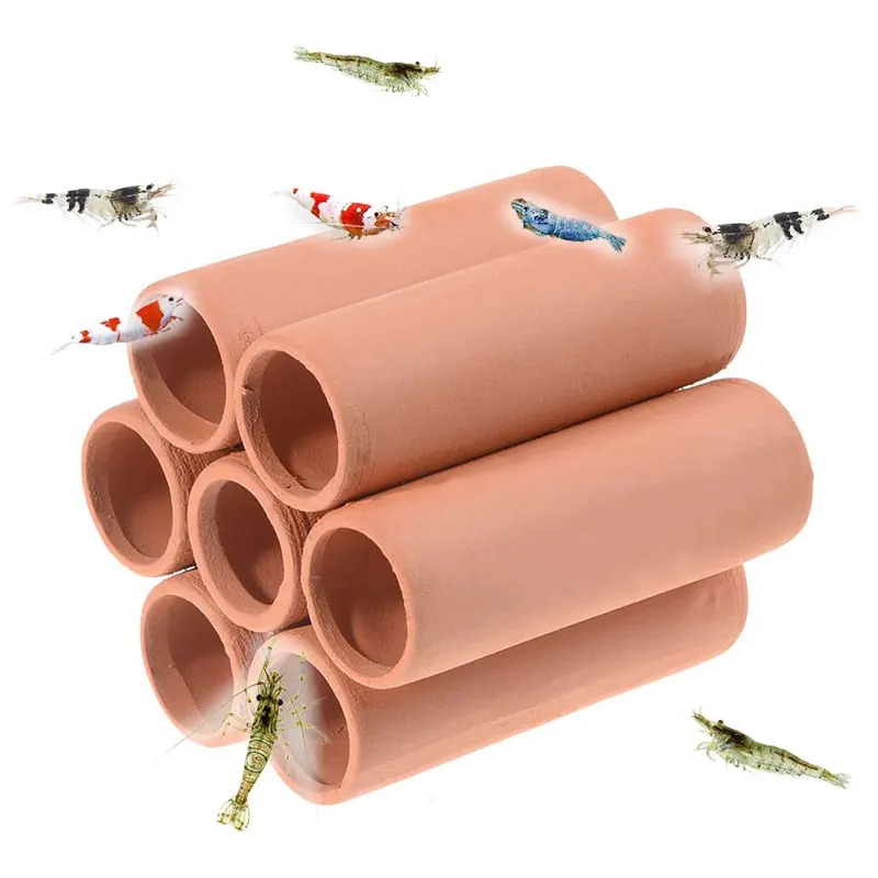 Saim Ceramic Shrimp Shelter Fish Breeding Cave Spawning Tube Ornament