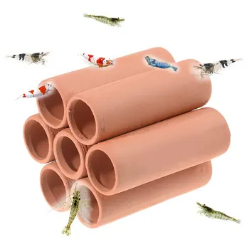 

Saim Ceramic Shrimp Shelter Fish Breeding Cave Spawning Tube Ornament Hiding Cave Aquarium Decorations Fish Tank Ornaments