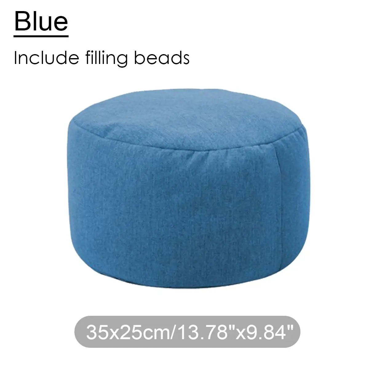 Small Round Beanbag Sofas Footrest Stool without Filler Chair Seat Bean Bag Solid Color Lounger Chair Pouf cover only