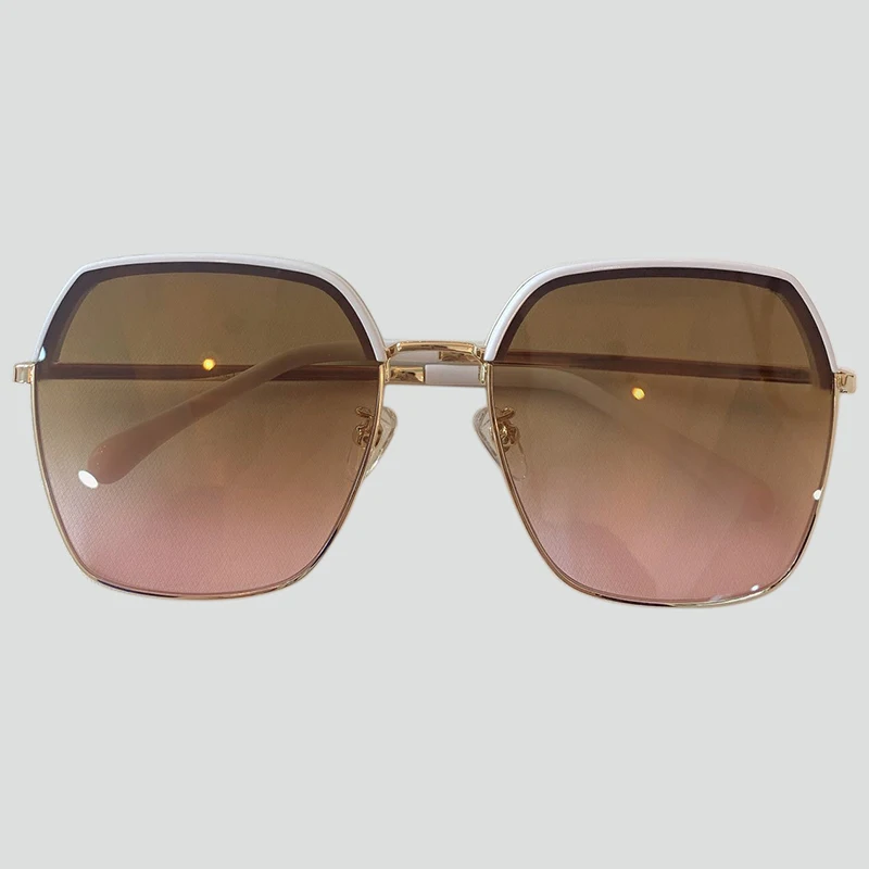 Luxury Square Sunglasses Women Men Retro Brand Designer Metal Frame Oversized Sun Glasses Female Grandient Shades Oculos
