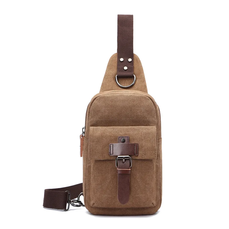 

Korean-style Fashion MEN'S Chest Pack Multi-color Selectable Nursing Portable Casual Canvas Bag