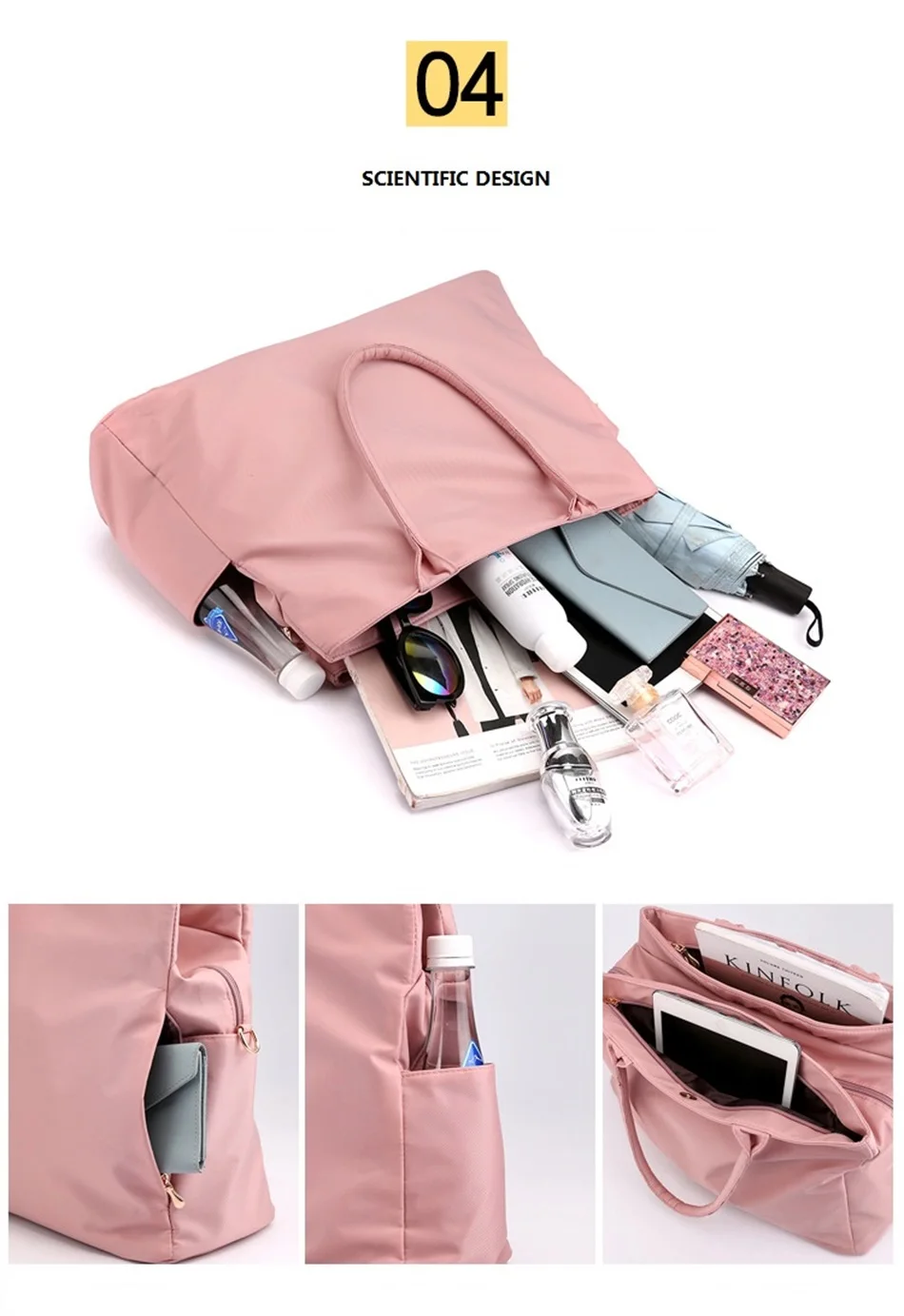 Casual Nylon Cloth One Shoulder Travel Bag Female Fashion Simple Sports Fitness Handbag Large Capacity Solid Color Crossbody Bag