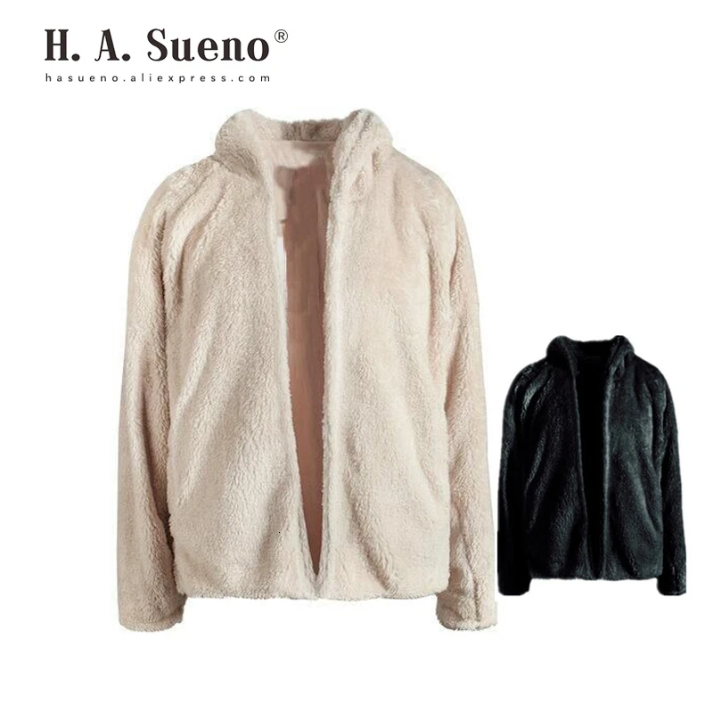 

H.A.Sueno 2019 BIG SALE Thick Winter Mens Sweatshirts High Street Mens Hoodies Loose Fit Mens Clothes With Hooded Drop Ship /7