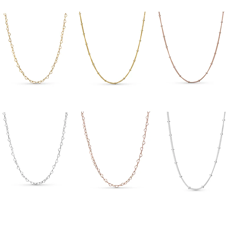 

100% 925 sterling silver mother-son necklace gift fashion pendant collarbone chain suitable for matching charm beads